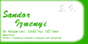 sandor izmenyi business card